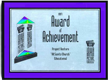 Award of Achievement from Iowa Motion Picture Awards